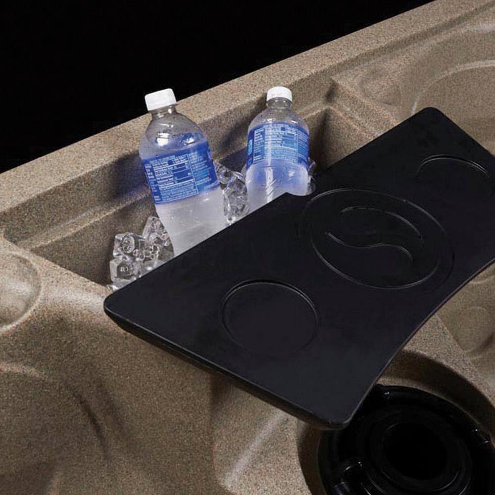 Ariana 6-Person Grey Polyethylene Square Hot Tub with Jets