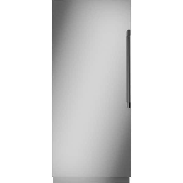 GE 36 in. 21.2 cu. ft. Auto Defrost Upright Column Freezer Refrigerator in Stainless Steel