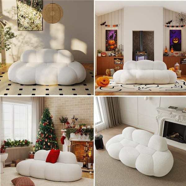 Magic Home Oversized 90 in. Polyester Sherpa Memory Foam Armless