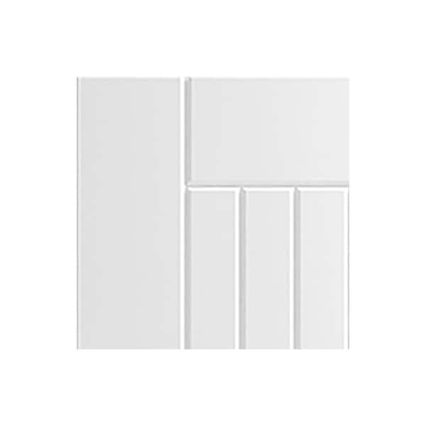 Daytona 7.25 in. W x 0.625 in. D x 7.25 in. H White Cabinet Door Sample Shell White Matte