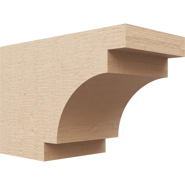 Ekena Millwork 6-in. x 8-in. x 12-in. Mediterranean Woodgrain, Primed Tan Timberthane Polyurethane Rafter Tail Brace