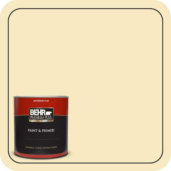 BEHR PREMIUM PLUS 1 qt. #T15-9 Dandelion Tea Flat Exterior Paint & Primer