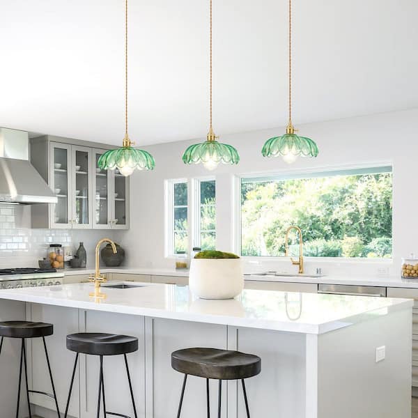 Morauroral Modern 1-Light Mid-Century Plug-In Green Hanging