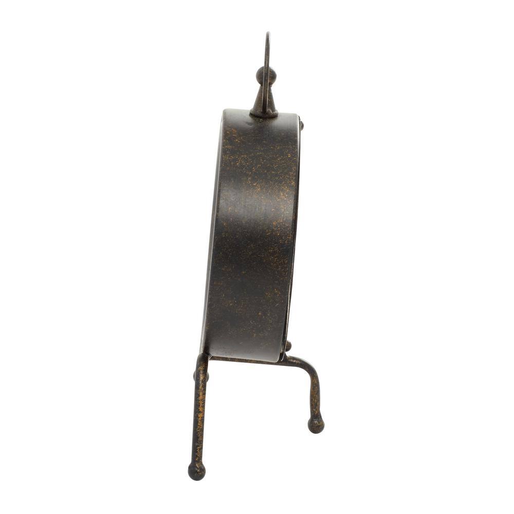 Brown Metal Standing Stopwatch Clock with White Face