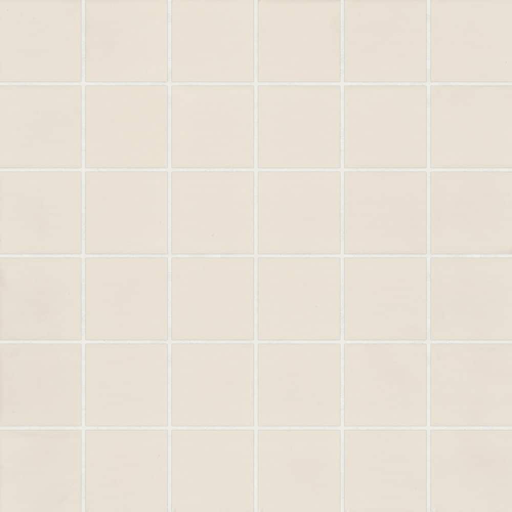 Sample-Marin Sand Dollar (Beige) 2 in. x 2 in. Matte Square Mosaic Wall Ceramic Tile Sample price history on PriceWatchPro