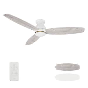 Arran 60 in. Color Changing Integrated LED Indoor Matte White 10-Speed DC Ceiling Fan with Light Kit and Remote Control