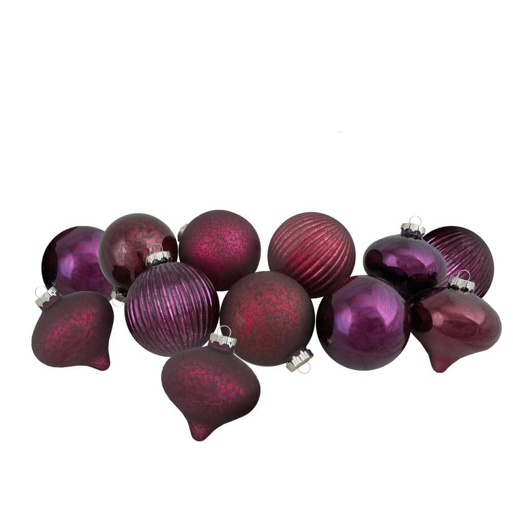 6 Burgundy Velvet Onion Ornament