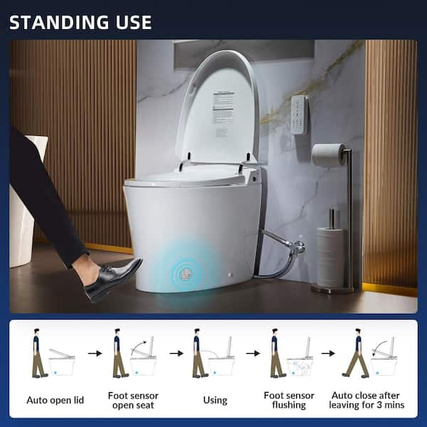 ᐅ【WOODBRIDGE T-0041 Elongated one Piece toilet with Smart Bidet