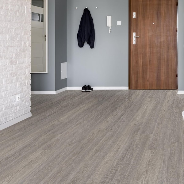 TrafficMaster Aiden Platinum 6 MIL x 6.3 in. W x 36 in. L Click Lock Waterproof Luxury Vinyl Flooring (24 sqft/case) VTRHDAIDPLA6X36 - The Home Depot