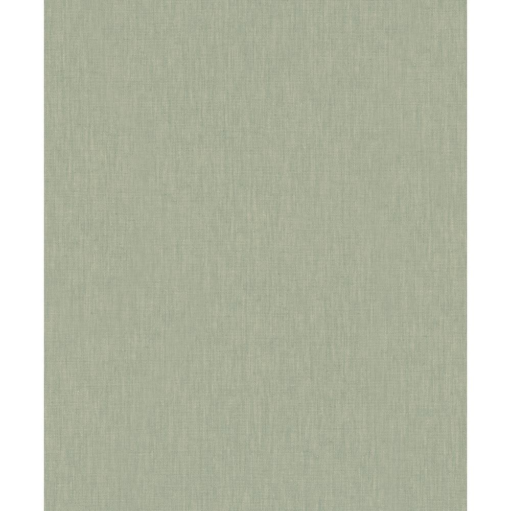 Plain Linen Texture Effect Sage Green Matte Finish Vinyl on Non-Woven Non-P
