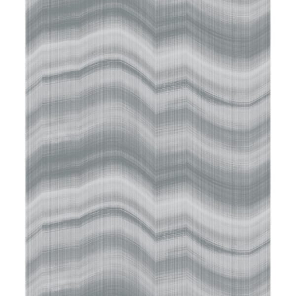 Unbranded Zen Collection Silver Cloudy Stripe Luster Finish Non-Pasted Non-Woven Wallpaper Sample