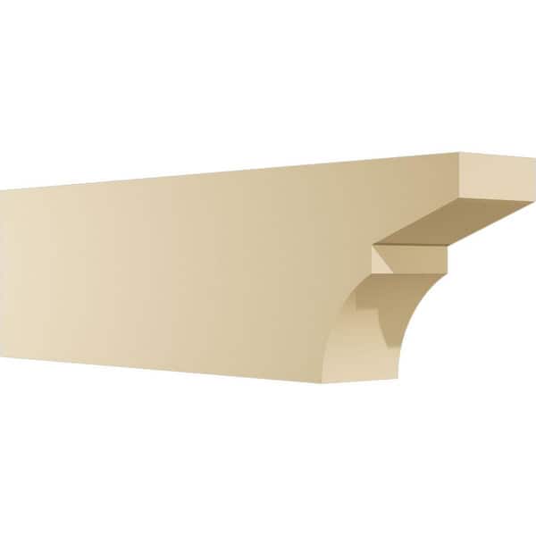 Ekena Millwork 5 in. W x 10 in. H x 36 in. L Standard Monterey Signature Urethane Outlooker Rafter Tail, Primed Tan