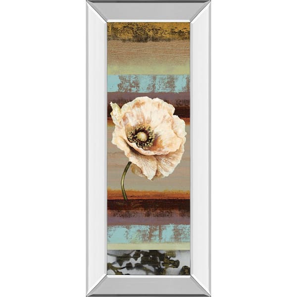 Classy Art "Elemental Poppy Il" By Selina Werbelow Mirror Framed Print Wall Art 18 in. x 42 in.