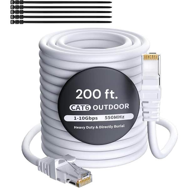 EKIEUDL 200 ft. Gold Plated Cat 6 Outdoor Heavy Duty EKIEUDL 200 ft. Gold Plated Cat 6 Outdoor Heavy Duty