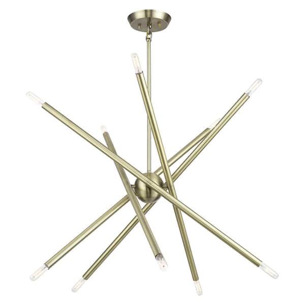 Livex Lighting Soho 10-Light Antique Brass Chandelier