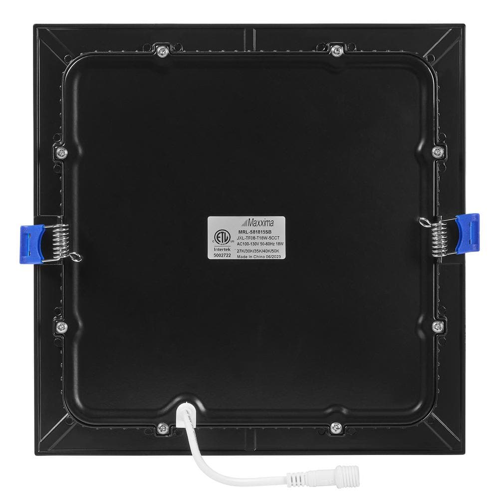 8-inch Black Aluminum Square LED Recessed Downlight