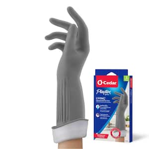 Playtex Living Gray Latex/Neoprene/Nitrile Gloves, Small (1-Pair)