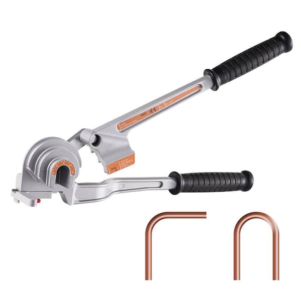 Pipe Tube Bender, 180° Copper Aluminum Pipes Bending Tool, 3/8 in. and 1/2 in. 1/4in. OD, 180° Pipe Bender