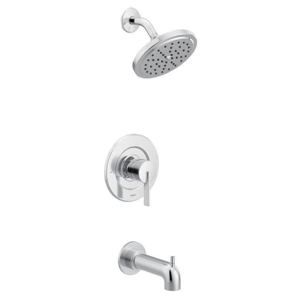 Cia 1-Handle Wall Mounted Tub and Shower Trim Kit with Spout in Chrome (Valve Not Included)