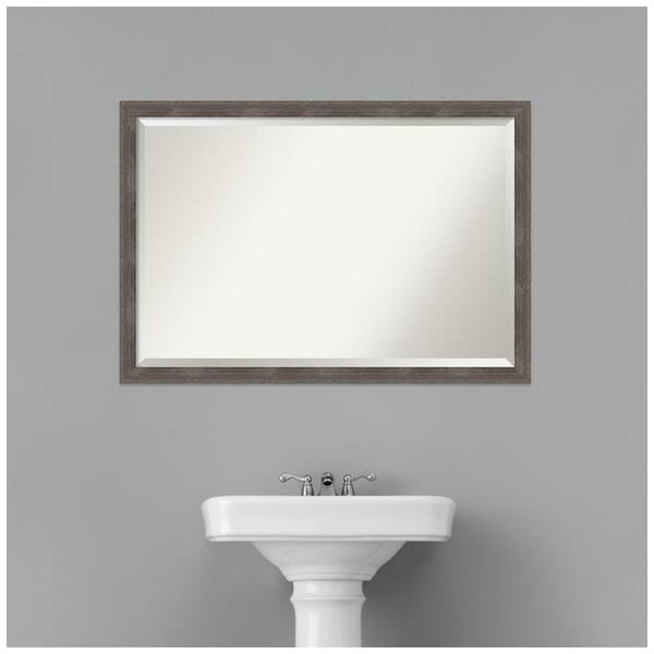 Amanti Art Pinstripe 26.50 in. x 38.50 in. Rustic Rectangle Framed  