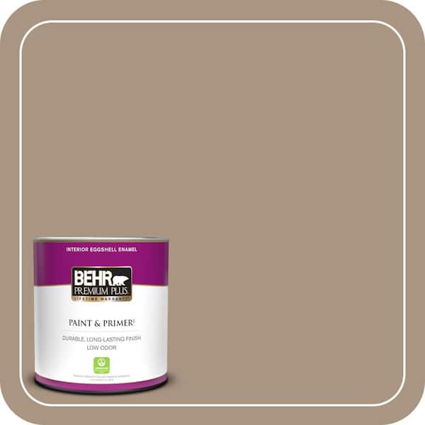 BEHR PREMIUM PLUS 1 qt. #T17-11 Silent Sands Eggshell Enamel Low Odor Interior Paint & Primer