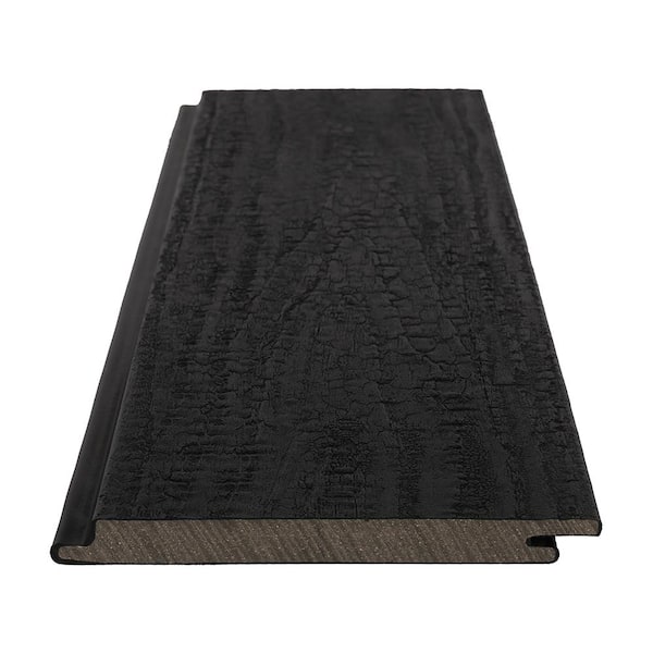 All Weather System  0.5 in. x 6 in. x 1 ft. Shou Sugi Ban Tongue and Groove Composite Siding Sample