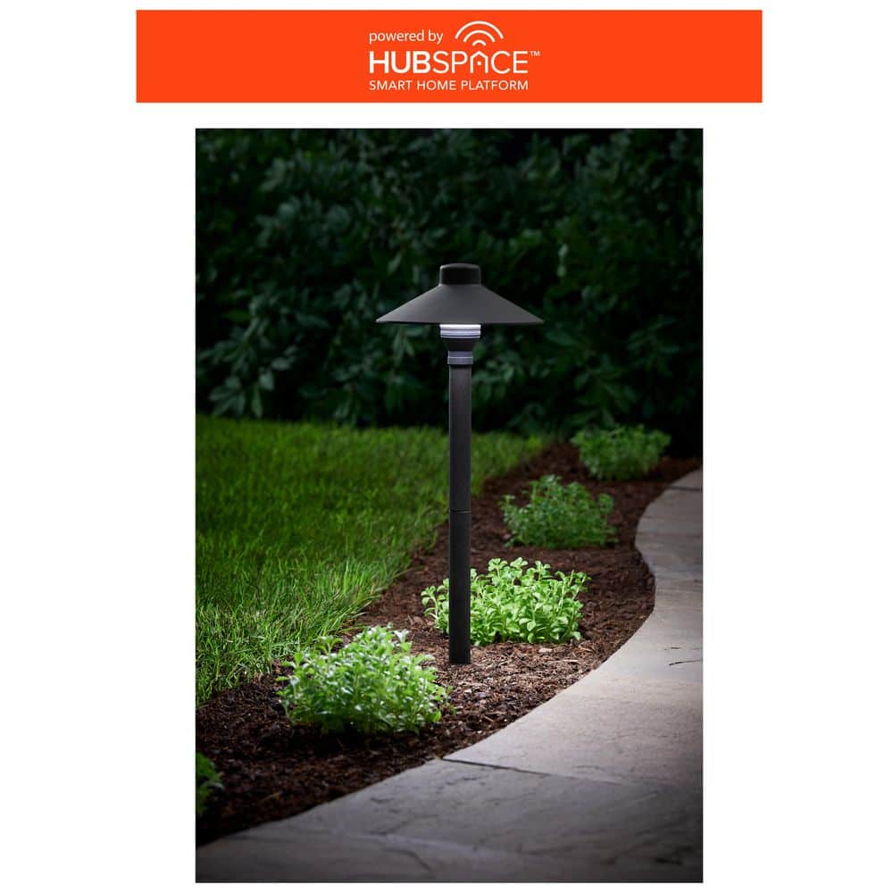 Hampton Bay Vernon Park 120 Lumen Low Voltage Black Integrated LED