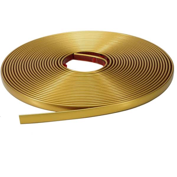 NVNOO 0.4 in. x 9.8 ft. Flexible Vinyl Drywall Corner Bead for Wall Tile Edges, Kitchen backsplash, Floor, Gold (1-Pack)