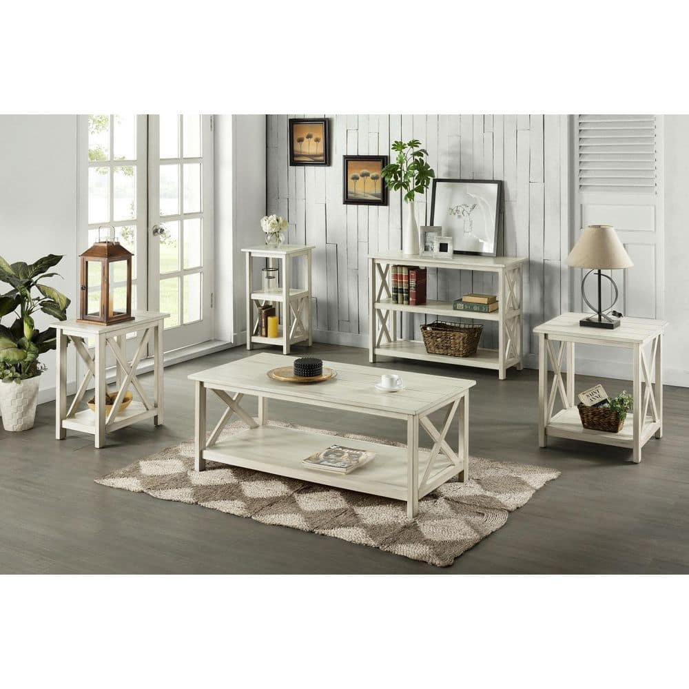 Jamestown White Wash Side Table - thumbnail 6