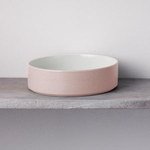 Colortex Stone Blush 10 in., 67 fl. oz. Porcelain Serving Bowl