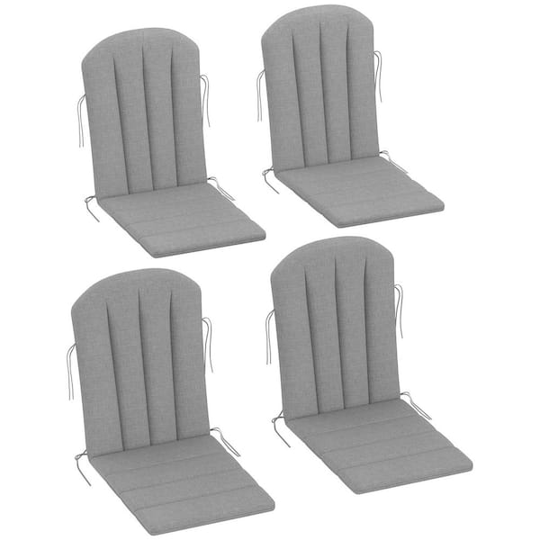 Outsunny Adirondack Chair Cushion Set of 4,29.9 in., Deep Seating Outdoor Adirondack Chair Cushion, Gray