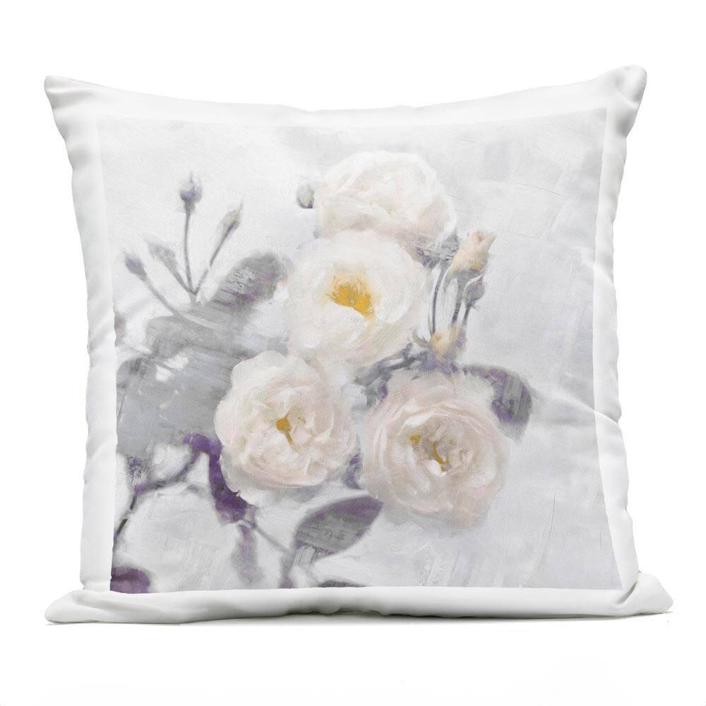 Bundle of White Blooms Grey Square Outdoor Throw Pillow price history on PriceWatchPro