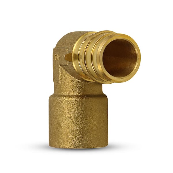 PLUMBFLEX 3/4 in. x 3/4 in. Pex A x Female Sweat Expansion Pex Elbow, Lead Free Brass 90° for Use in Pex A-Tubing