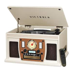 Navigator 8-in-1 Classic Bluetooth Record Player with USB Encoding and 3-speed Turntable