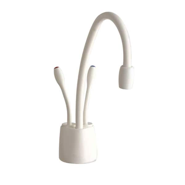 InSinkErator Indulge Contemporary Series 2-Handle 8.4 in. Faucet for Instant Hot & Cold Water Dispenser in Biscuit