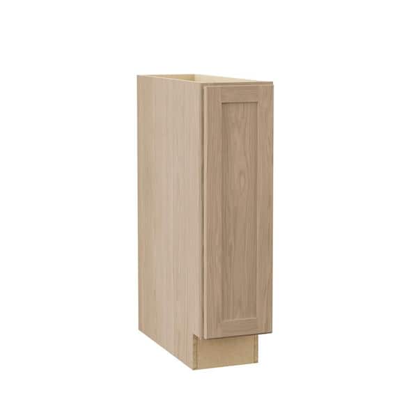 Sinclair 9 in. W x 24 in. D x 34.5 in. H Assembled Base Cabinet in Shaker Light Oak