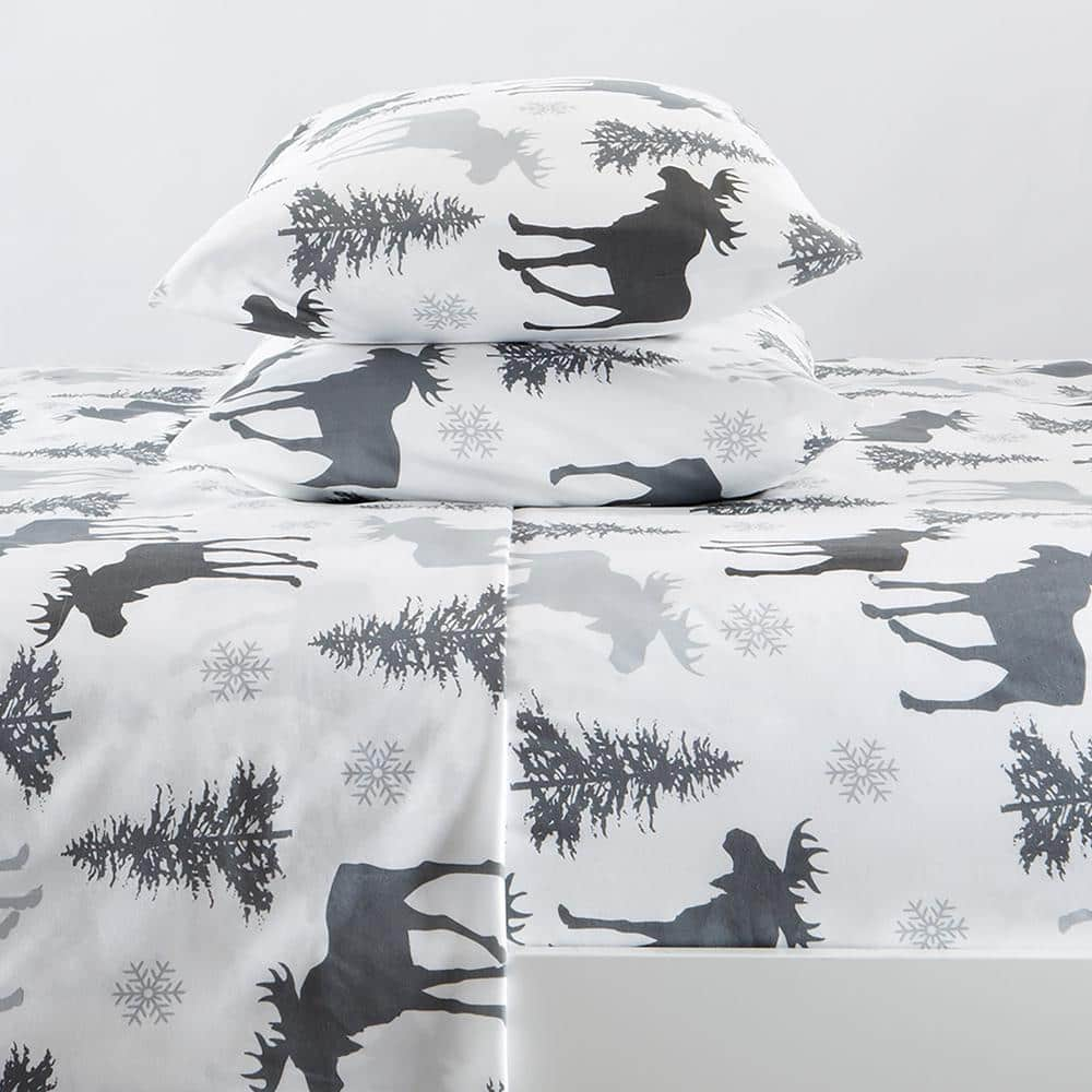 Black and White Pattern Moose Kitchen Towel — Polar Bear Gifts