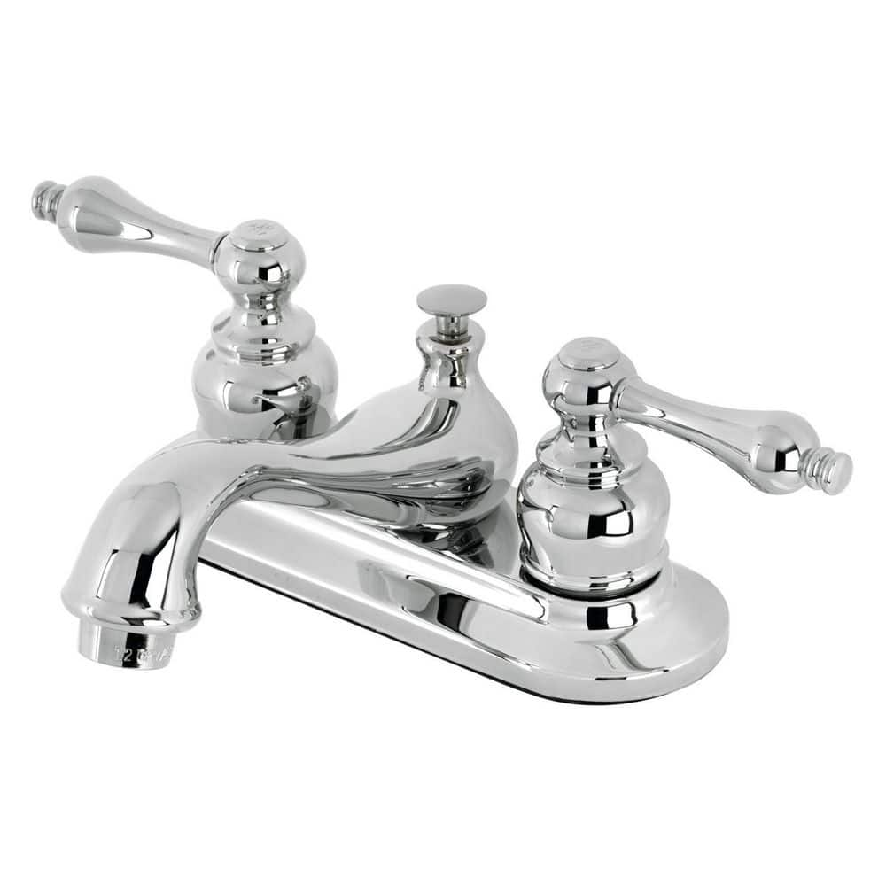 Kingston Brass Restoration 4 In. Centerset 2-Handle Bathroom Faucet ...