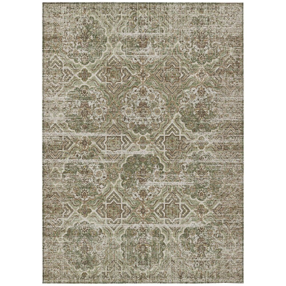 Chantille Machine Washable Indoor/Outdoor Abstract ACN2706 Olive 5 ft. x 7 ft. 6 in. Area Rug price history on PriceWatchPro