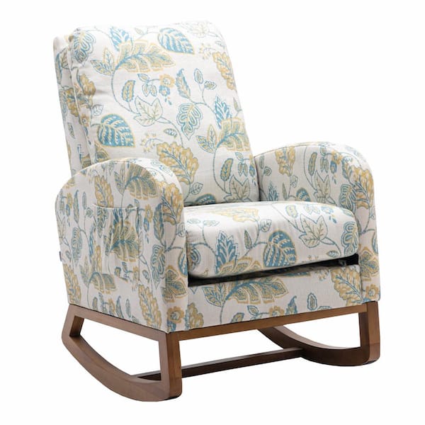 ATHMILE Green Polyester Rocking Chair (Set of 1)