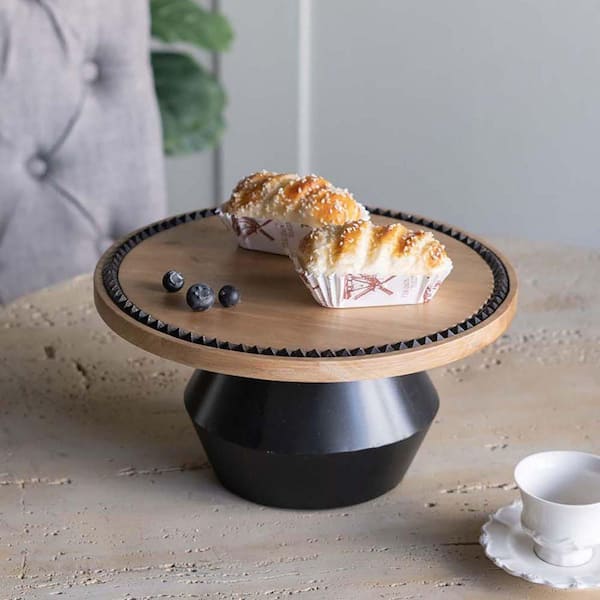 TENGYA LLC Brown Decorative Platter,Rustic Wooden Serving Tray