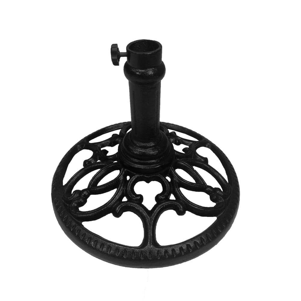 Black 23 lb Round Cast Iron Umbrella Stand Base Weight
