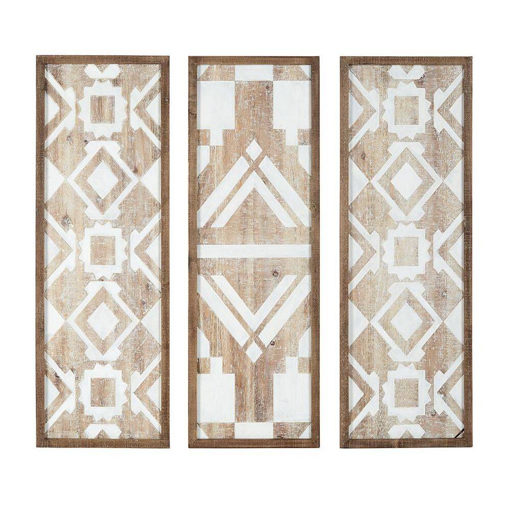 Brown Madison Park Mandal Panel Two-tone Geometric 3-Piece
