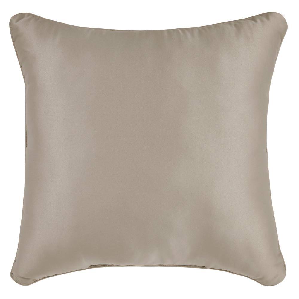 Pebble Satin Quilted 20" Square Decorative Throw Pillow