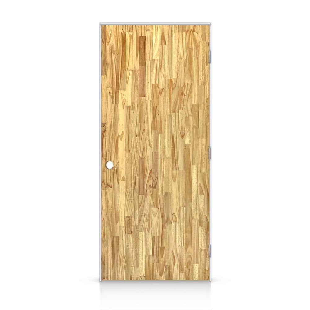 24 in. x 96 in. Flush Left-Handed Hollow-Core Weather Oak Stained Smooth Pine Wood Single Prehung Interior Door price history on PriceWatchPro