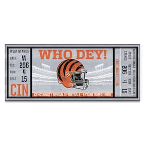 NFL - Cincinnati Bengals 30 in. x 72 in. Indoor Ticket Runner Rug