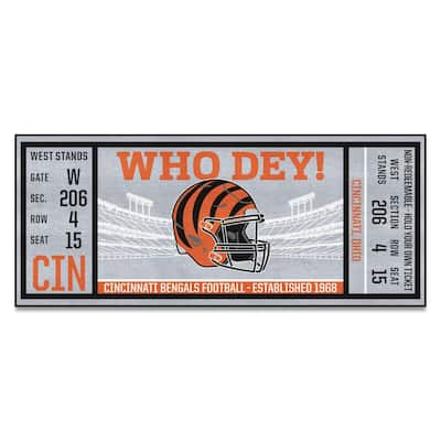 FANMATS NFL - Cincinnati Bengals Helmet Rug - 5ft. x 6ft. 5691