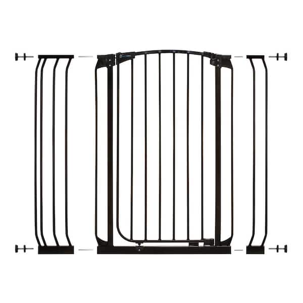 Dreambaby Chelsea 39.4 in. H Extra Tall Auto-Close Security Gate in Black with Extensions