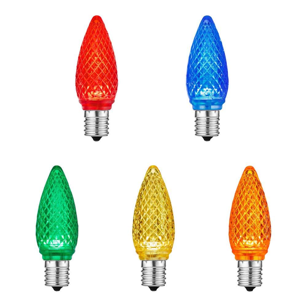 Multi-Colored Commercial Grade Shatter-Resistant Faceted C9 LED Replacement Bulbs (50-Pack) price history on PriceWatchPro
