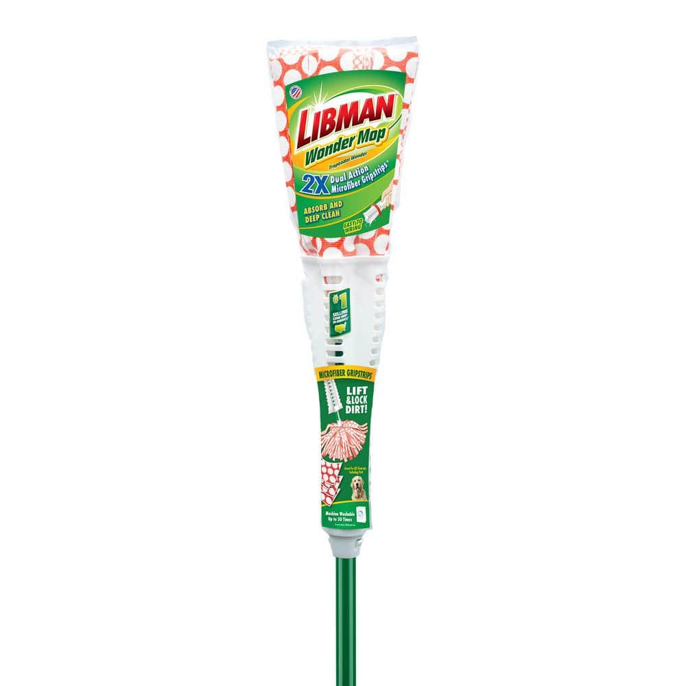Libman Wonder Mop with Green Handle and Microfiber Head